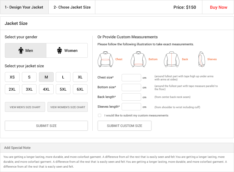 Varsity Jacket Size Chart  Letterman Jacket Size Chart